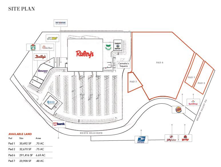 N Hills Blvd, Reno, NV for lease - Site Plan - Image 1 of 4