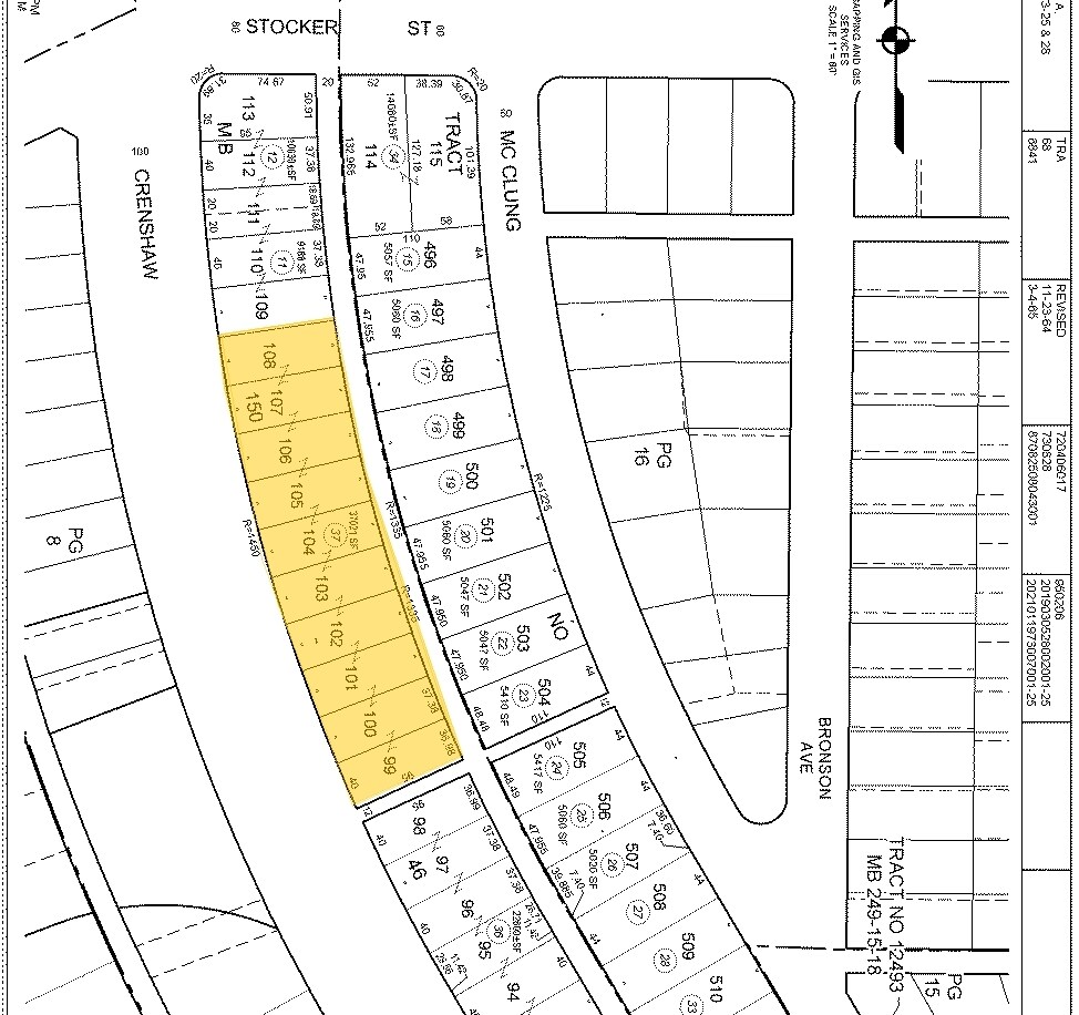 4242 Crenshaw Blvd, Los Angeles, CA for lease Plat Map- Image 1 of 2