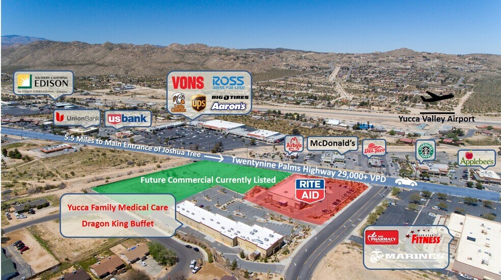 57701 29 Palms Hwy, Yucca Valley, CA 92284 Retail for Sale