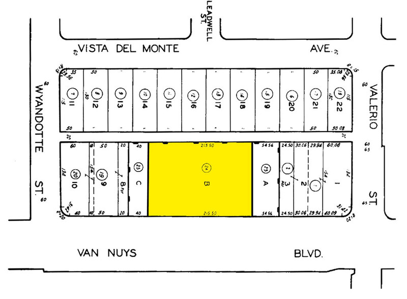 7335 Van Nuys Blvd, Van Nuys, CA for sale - Plat Map - Image 1 of 1