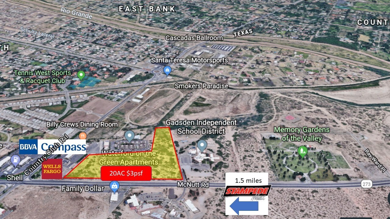 McNutt Rd Country Club Road, Sunland Park, NM 88008 20 Acres