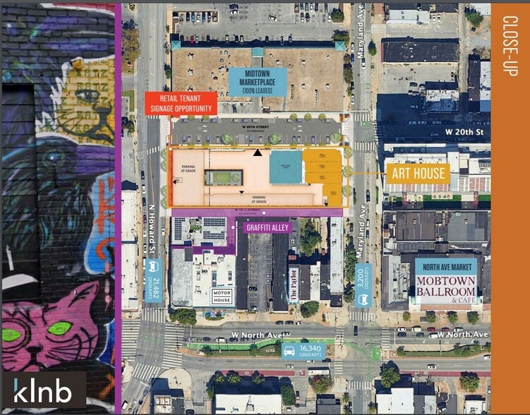 1915 N Howard St, Baltimore, MD for lease - Aerial - Image 2 of 4