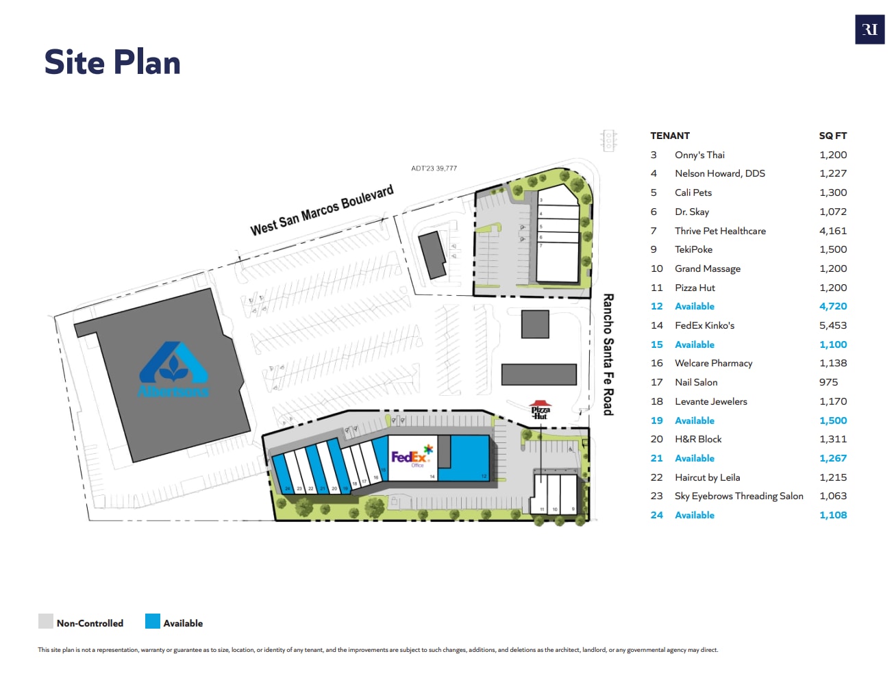 1929 W San Marcos Blvd, San Marcos, CA for lease Site Plan- Image 1 of 1