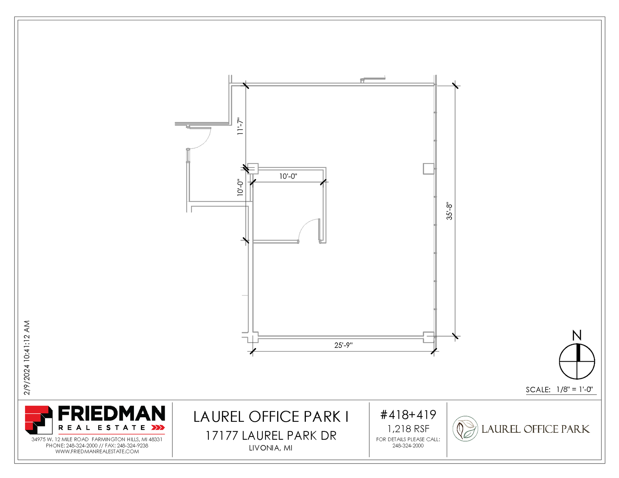 17177 N Laurel Park Dr, Livonia, MI for lease Floor Plan- Image 1 of 2