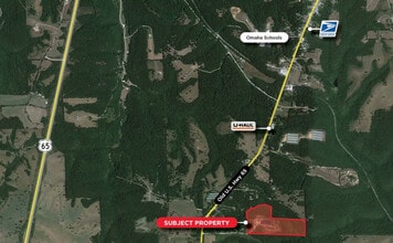 Charcoal Plant Dr, Omaha, AR - AERIAL  map view