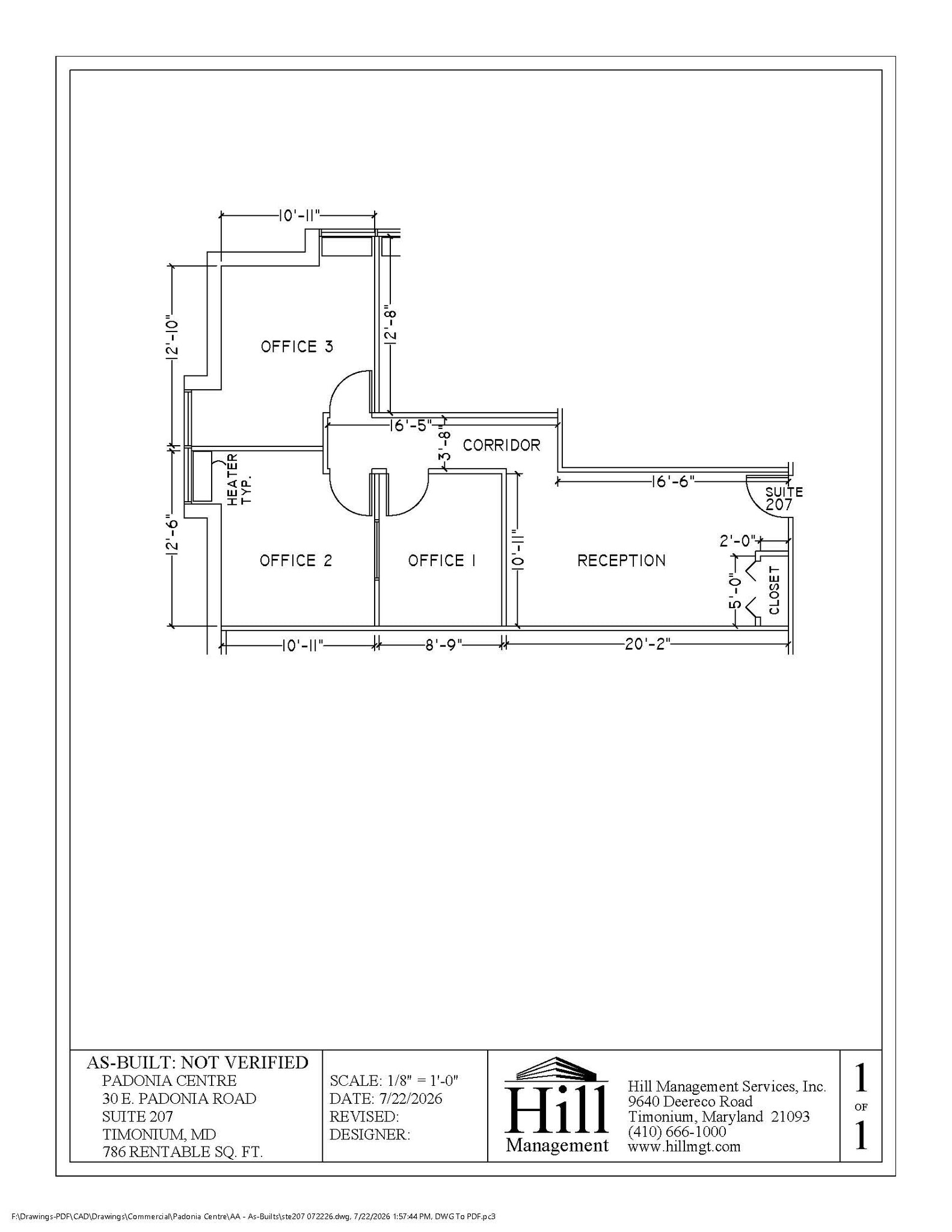 30 E Padonia Rd, Timonium, MD for lease Floor Plan- Image 1 of 1