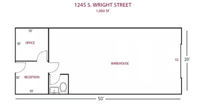 1233-1255 S Wright St, Santa Ana, CA for lease Floor Plan- Image 1 of 1