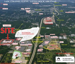 12120 Colonel Glenn Rd, Little Rock, AR - aerial  map view