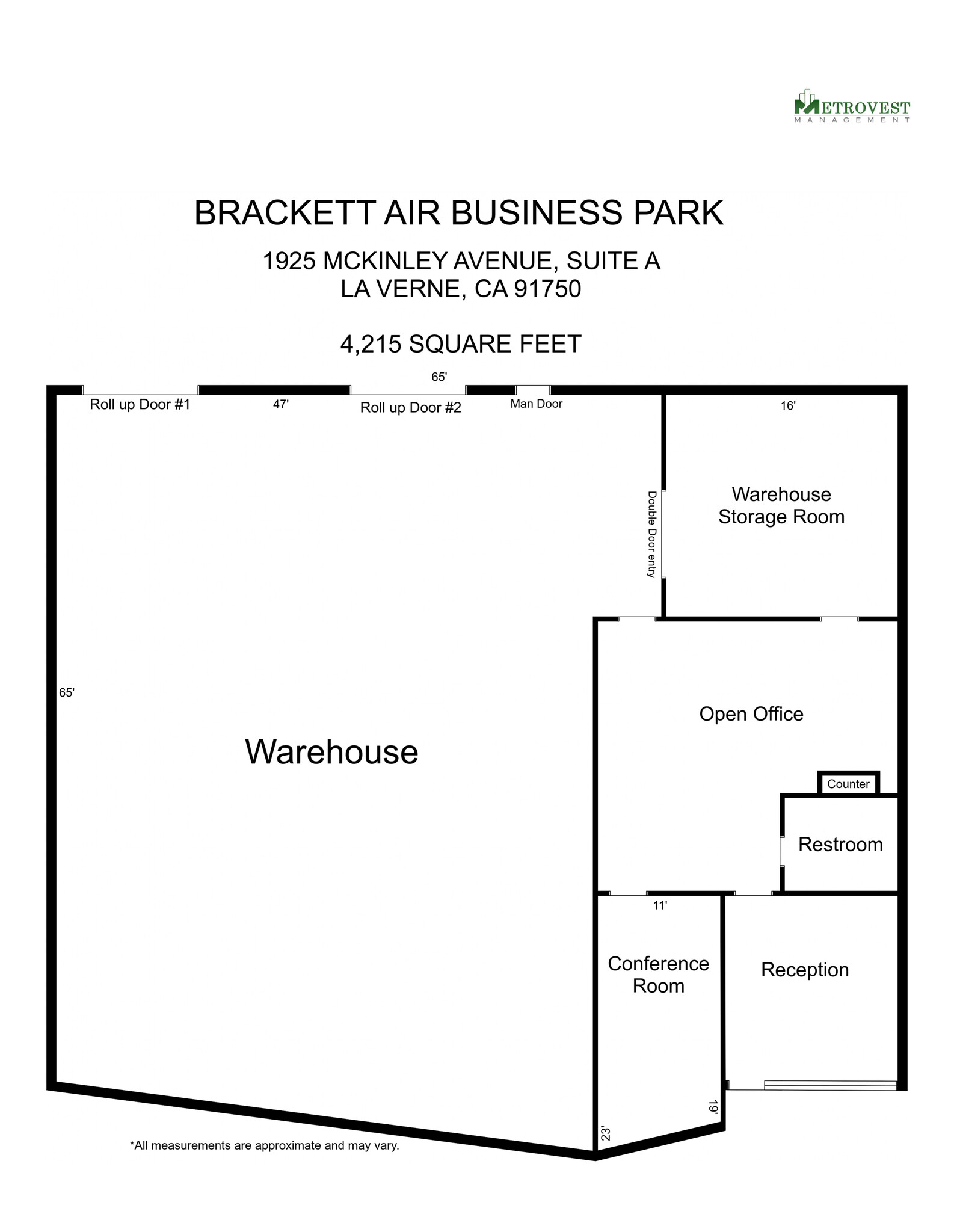 1925 McKinley Ave, La Verne, CA for lease Floor Plan- Image 1 of 2