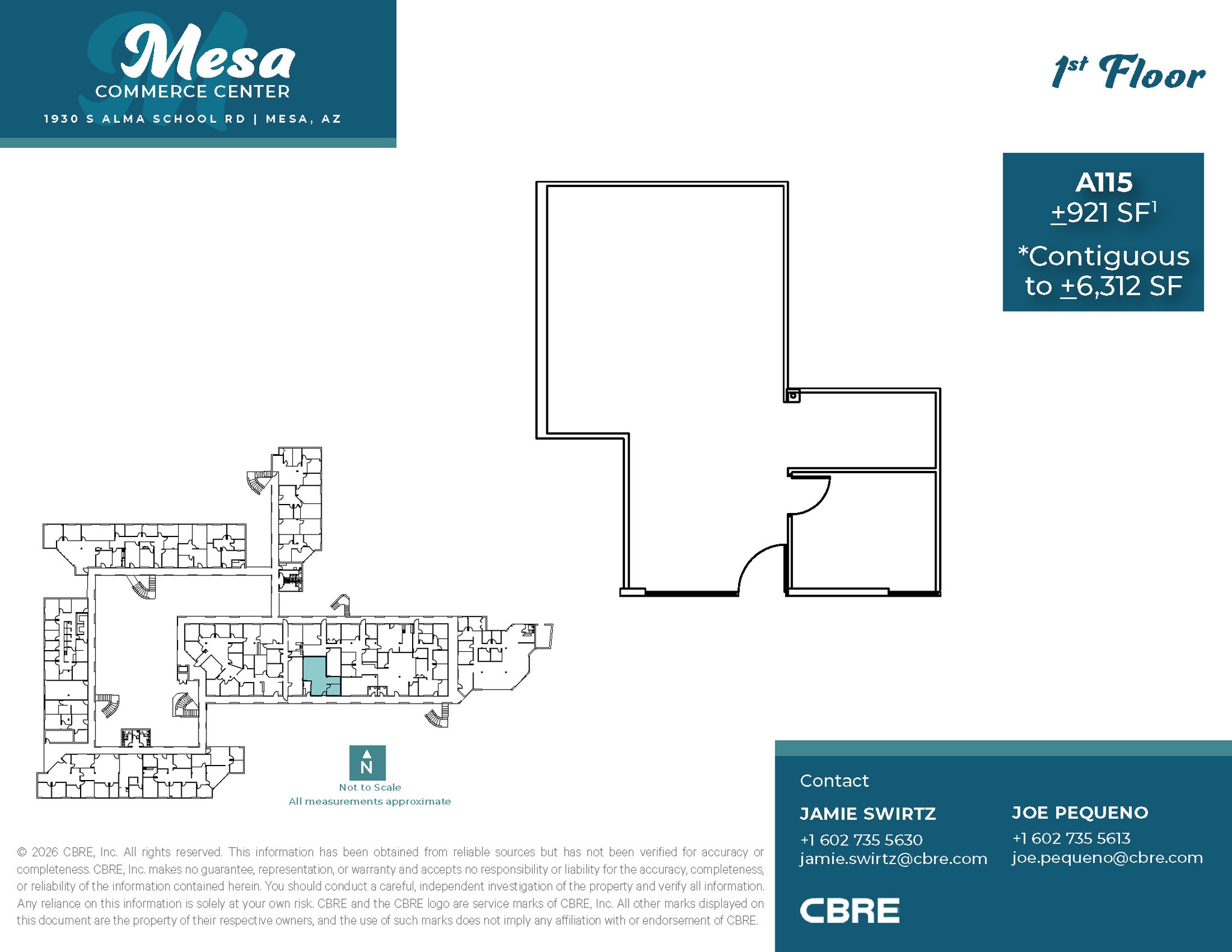 1930 S Alma School Rd, Mesa, AZ for lease Floor Plan- Image 1 of 8