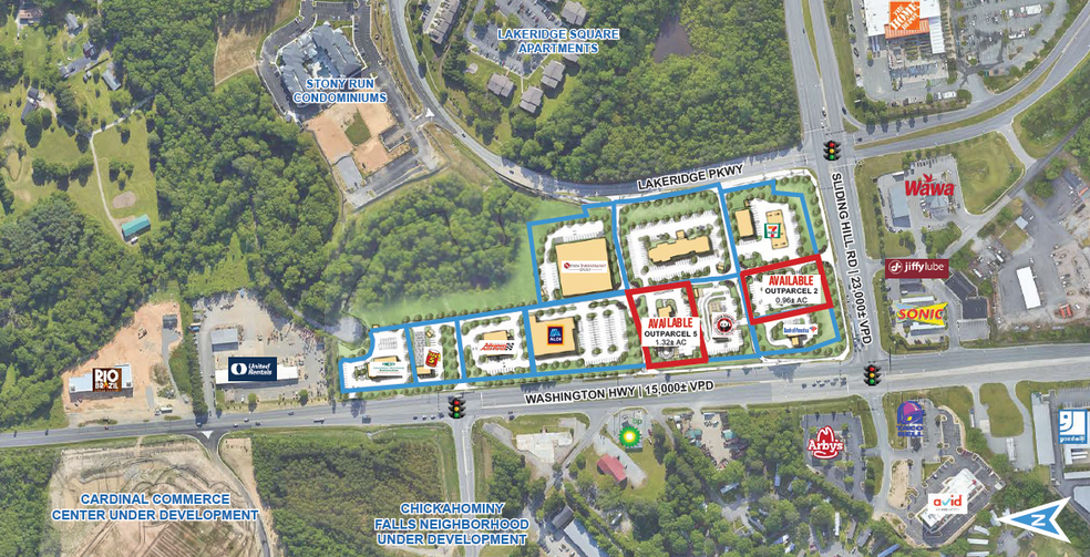 Washington Hwy at Sliding Hill Road, Glen Allen, VA for lease - Site Plan - Image 1 of 3