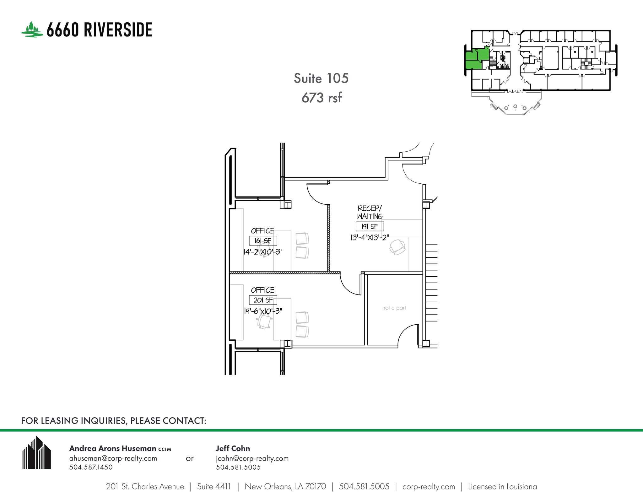 6660 Riverside Dr, Metairie, LA for lease Site Plan- Image 1 of 1