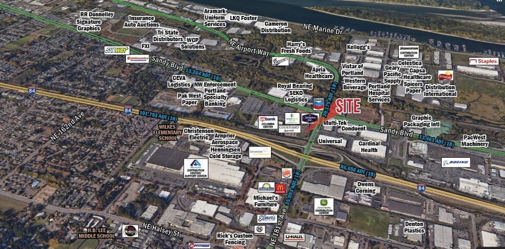 181st, Portland, OR for sale - Aerial - Image 1 of 2