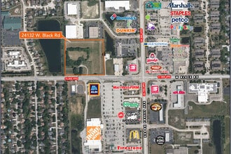 24132 W Black Rd, Shorewood, IL - AERIAL  map view