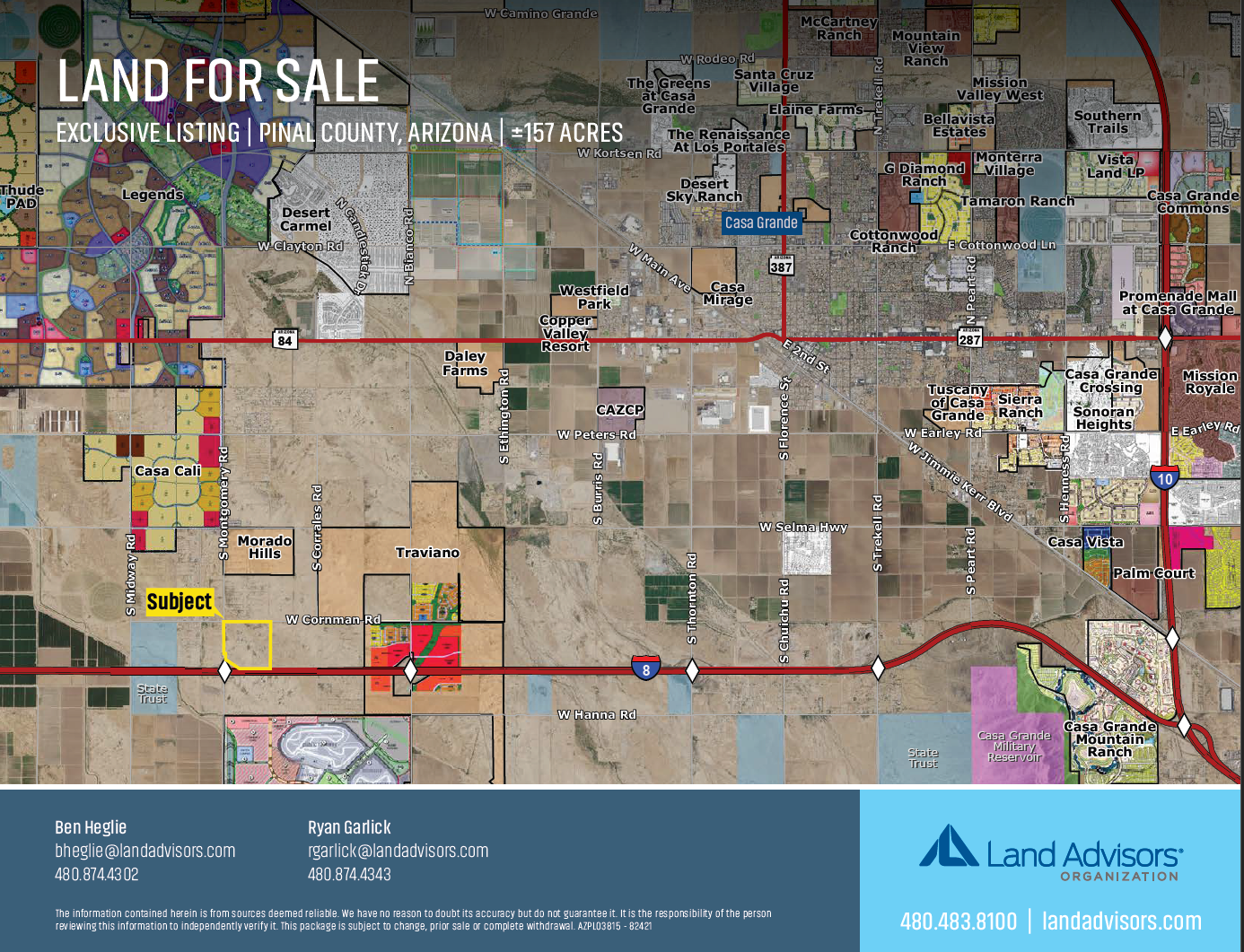 00 S Montgomery Rd, Casa Grande, AZ for sale Aerial- Image 1 of 2