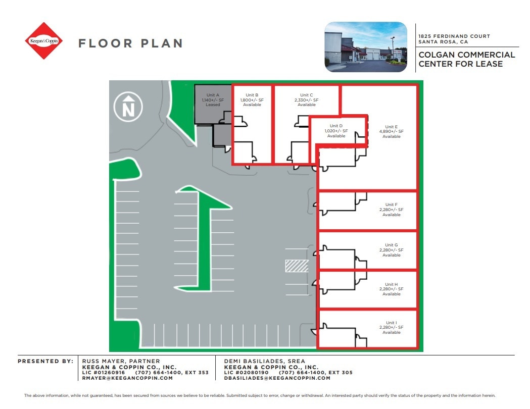 1825 Ferdinand Ct, Santa Rosa, CA for lease Floor Plan- Image 1 of 1