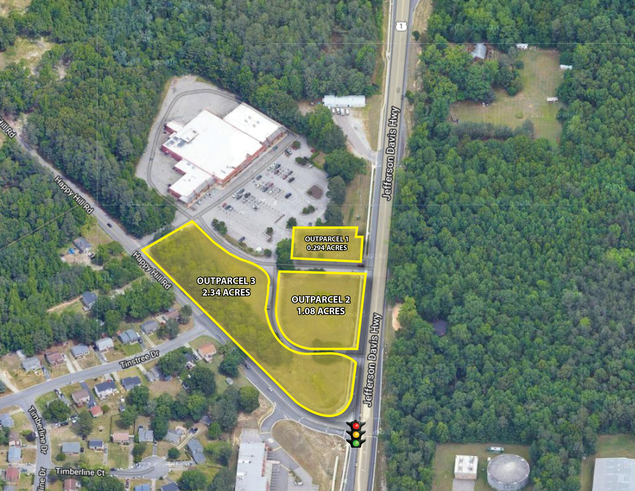 15700-15702 Jefferson Davis Hwy, Colonial Heights, VA for sale Aerial- Image 1 of 3