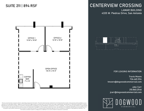 4538 Centerview Dr, San Antonio, TX for lease Floor Plan- Image 1 of 1