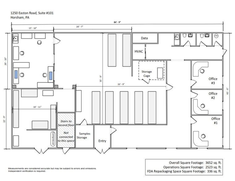 1250 Easton Rd, Horsham, PA for lease - Floor Plan - Image 3 of 4