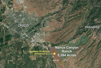 Hwy 99 & Skyway, Chico, CA - AERIAL  map view