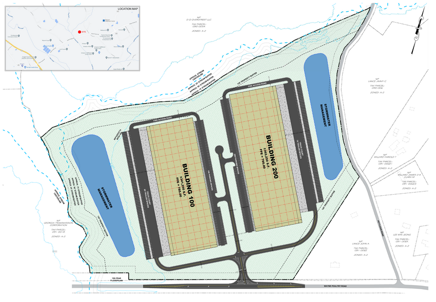 1725 & 1727 Wayne Poultry Road, Pendergrass, GA for sale - Site Plan - Image 2 of 3