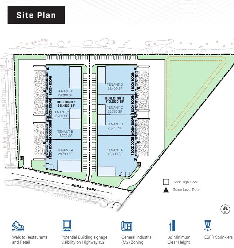 951 Renz Ln, Gilroy, CA for lease Site Plan- Image 1 of 1