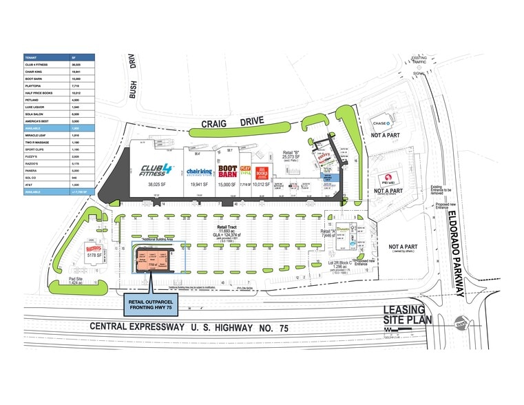 3190 S Central Expy, McKinney, TX for lease - Site Plan - Image 1 of 7