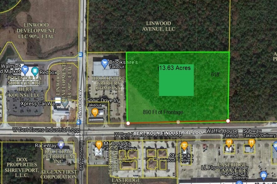 380 Bert Kouns/Industrial Loop, Shreveport, LA 71106 Land for Sale