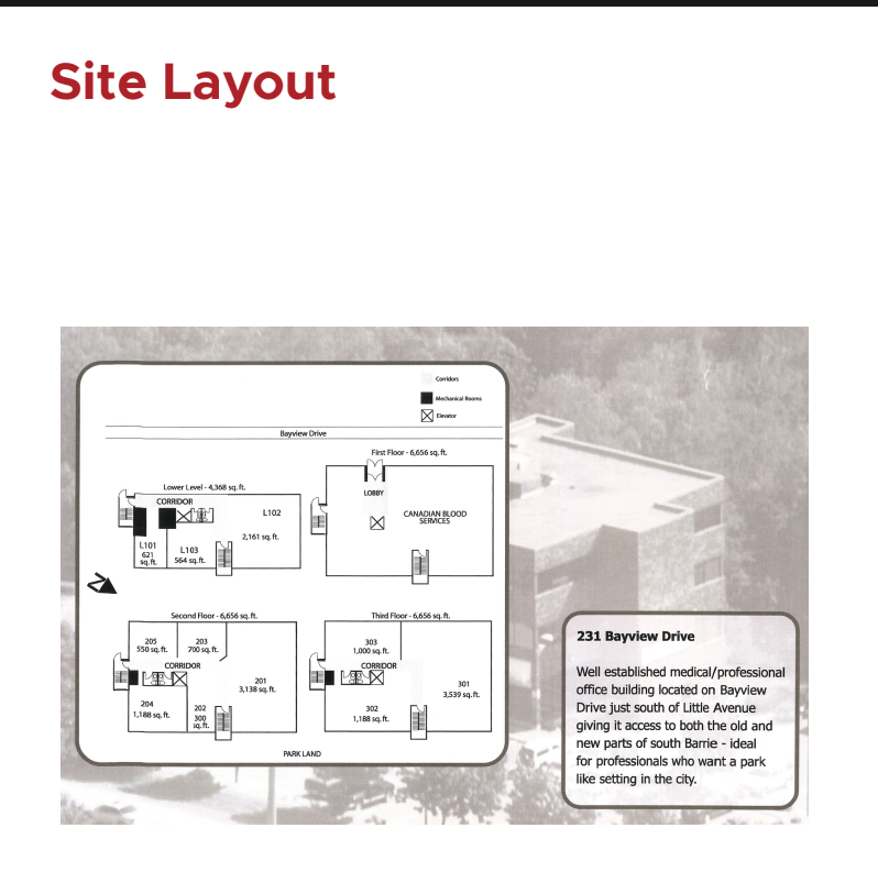 231 Bayview Dr, Barrie, ON for lease Floor Plan- Image 1 of 1