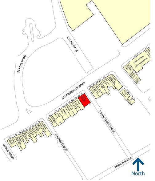 99-119 Hammersmith Rd, London for lease - Goad Map - Image 2 of 20