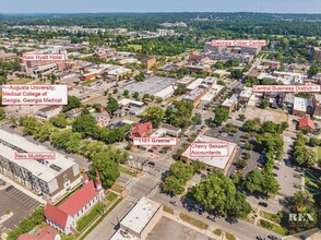 1101 Greene St, Augusta, GA - AERIAL  map view