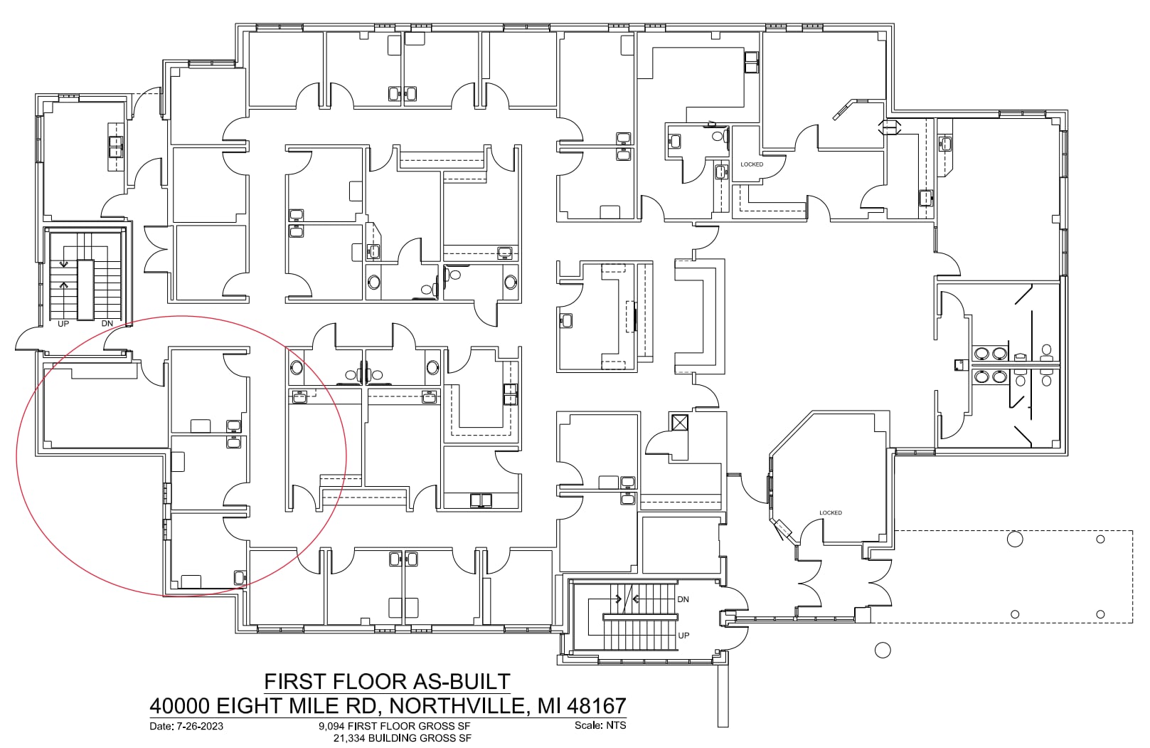 40000 Eight Mile Rd, Northville, MI for lease Floor Plan- Image 1 of 3