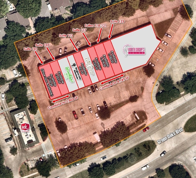 2425-2435 SE Green Oaks Blvd, Arlington, TX for lease Site Plan- Image 1 of 1