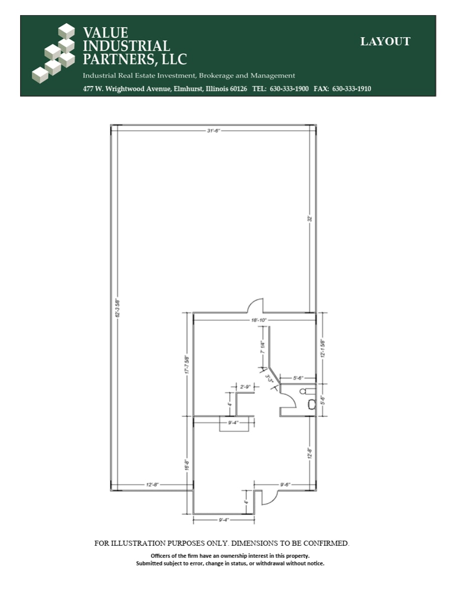 245 W Roosevelt Rd, West Chicago, IL for lease Floor Plan- Image 1 of 1