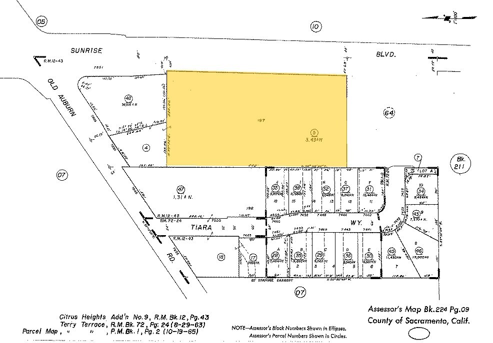 7501 Sunrise Blvd, Citrus Heights, CA for sale Plat Map- Image 1 of 1