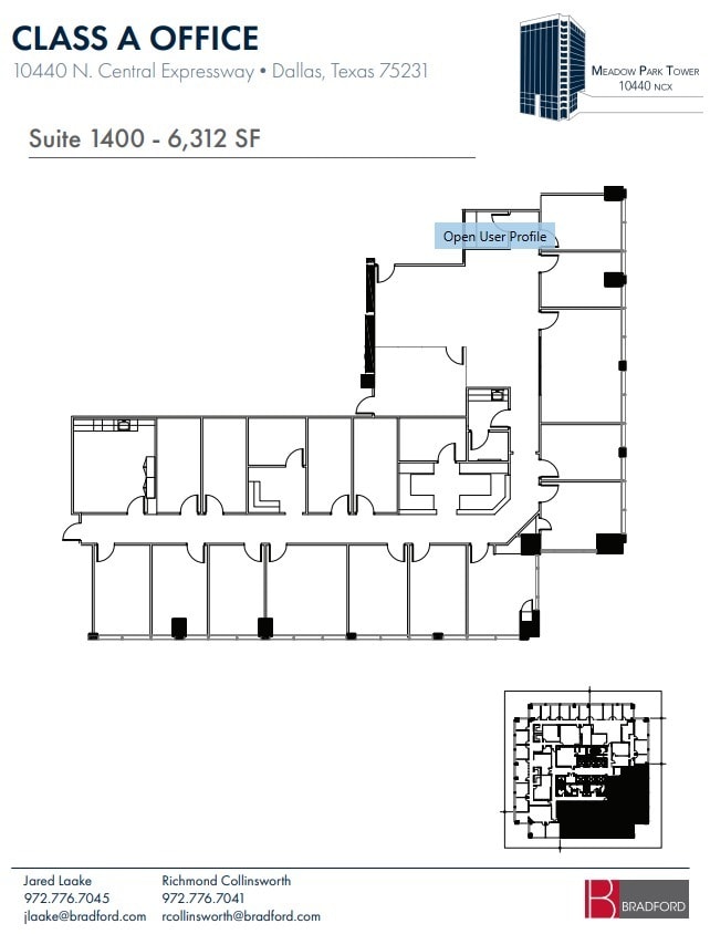 10440 N Central Expy, Dallas, TX for lease Floor Plan- Image 1 of 2