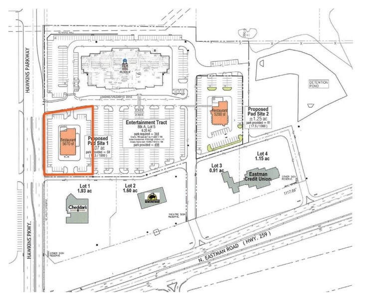 SEC Hawkins & Highway 259, Longview, TX for lease - Site Plan - Image 2 of 2