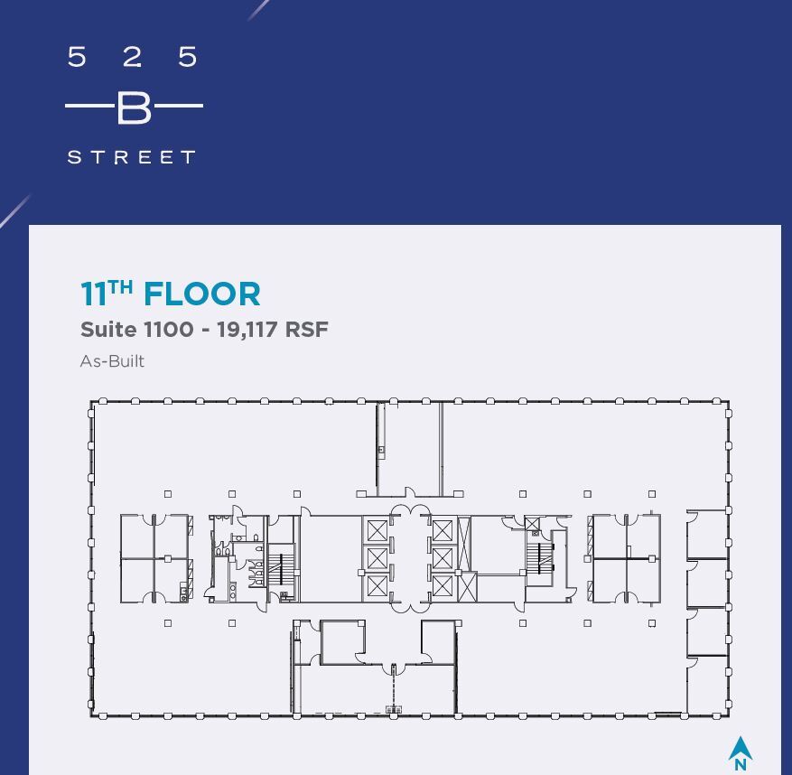 525 B St, San Diego, CA for lease Floor Plan- Image 1 of 1