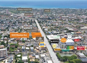 3650 Waialae Ave, Honolulu, HI - AERIAL map view