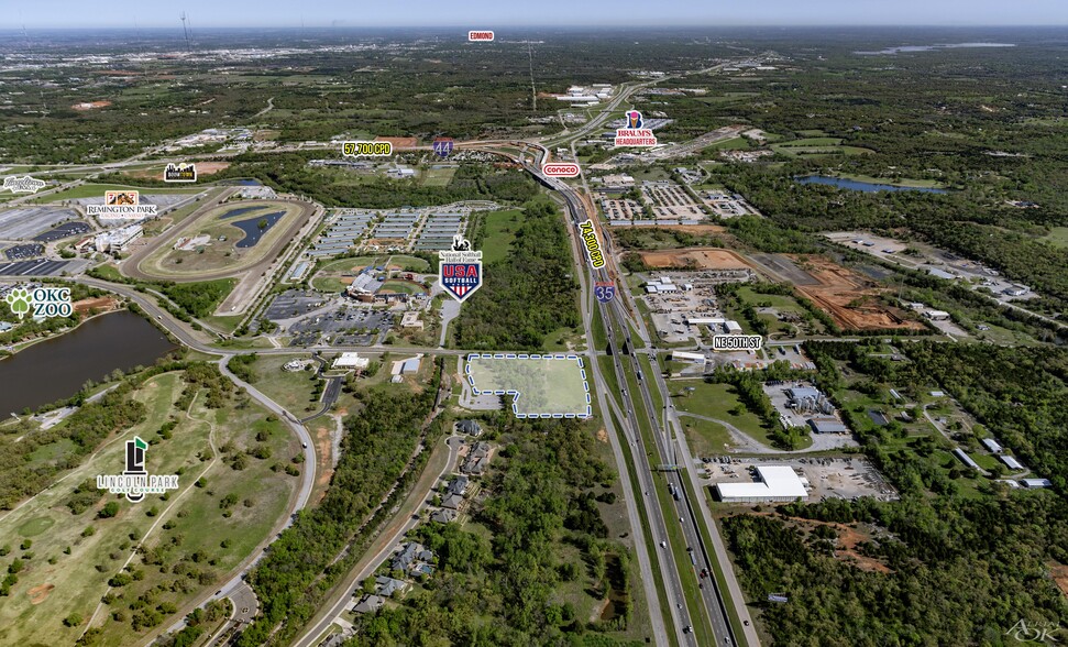 NE 50th & I-35, Oklahoma City, OK for sale - Aerial - Image 1 of 2