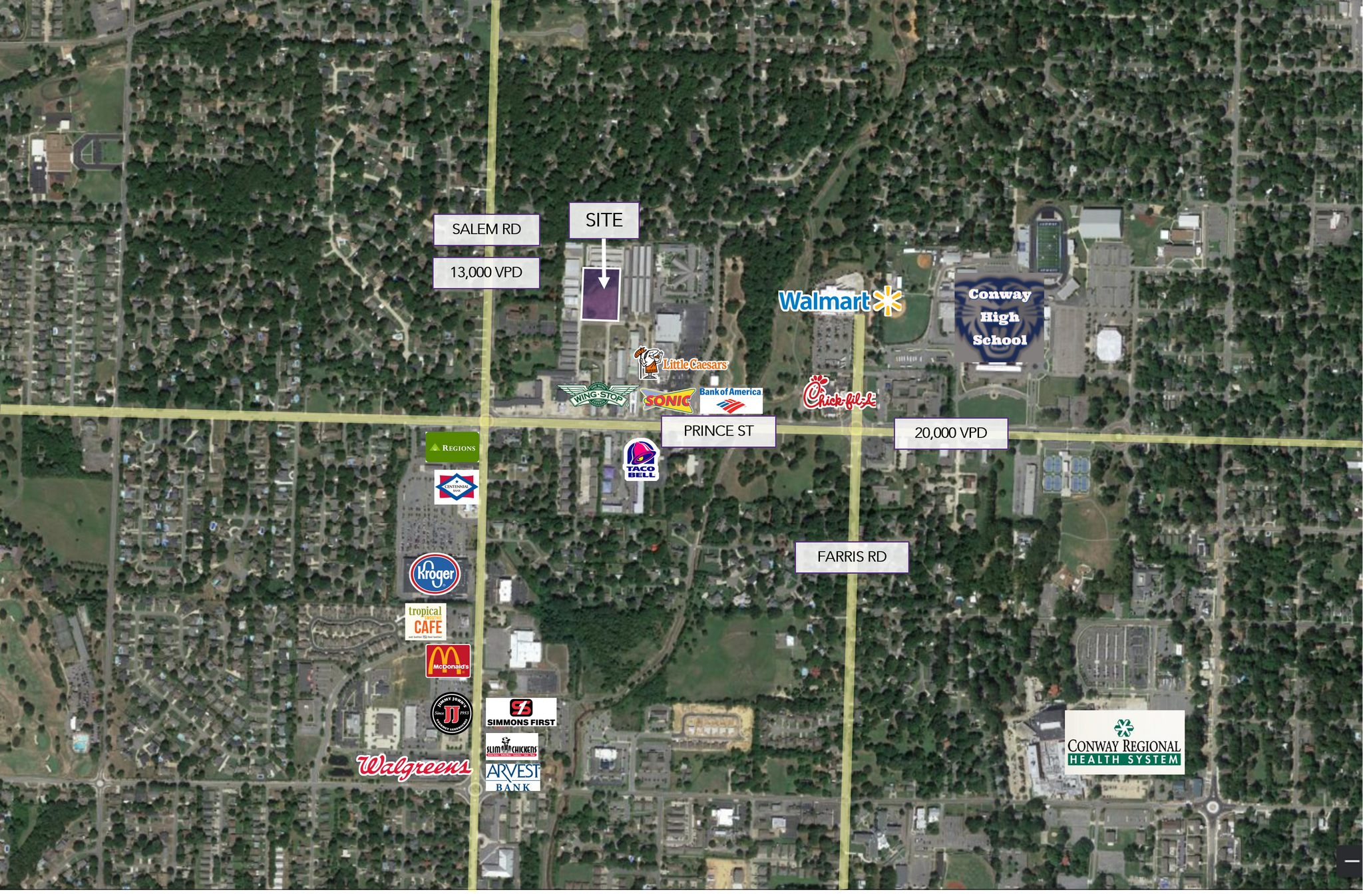 2760 Garden Grove, Conway, AR for sale Aerial- Image 1 of 1