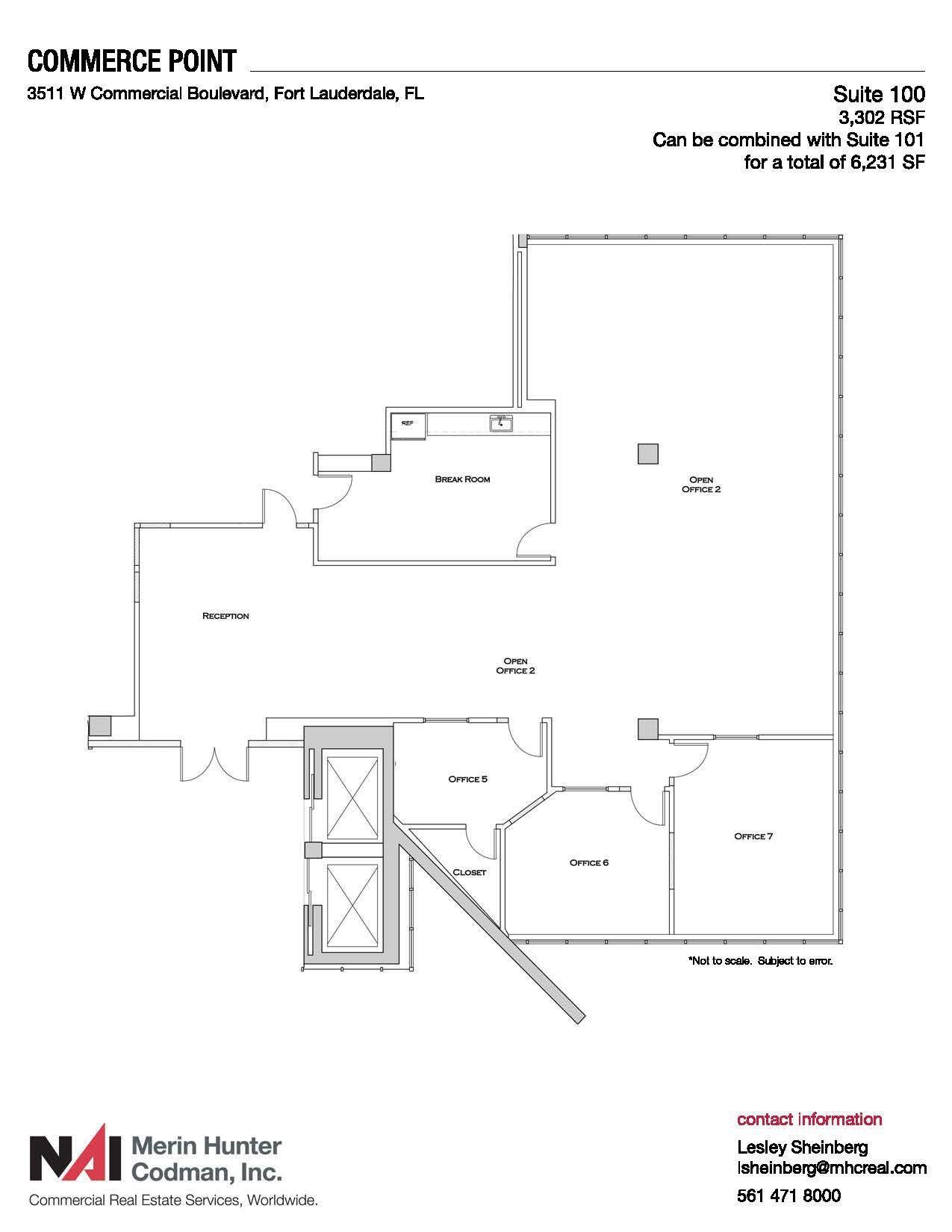 3511 W Commercial Blvd, Fort Lauderdale, FL for lease Floor Plan- Image 1 of 2