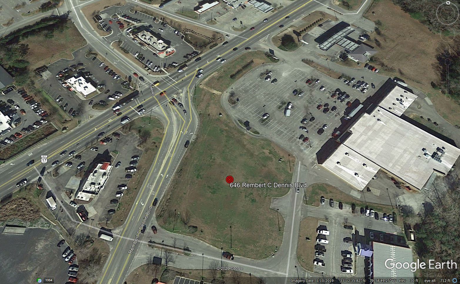 646 Rembert C Dennis Blvd, Moncks Corner, SC for sale Aerial- Image 1 of 1