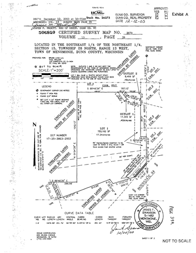 Sunset St, Menomonie, WI for sale - Plat Map - Image 3 of 5