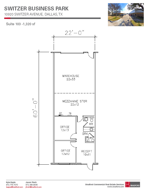 10930 Switzer Ave, Dallas, TX for lease Floor Plan- Image 1 of 1