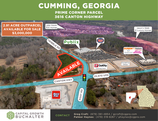 More details for 3616 Canton Hwy, Cumming, GA - Land for Sale