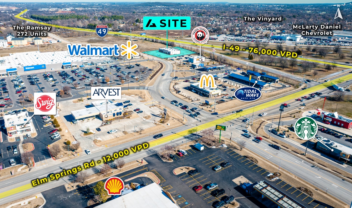 48th St, Springdale, AR for lease Aerial- Image 1 of 4