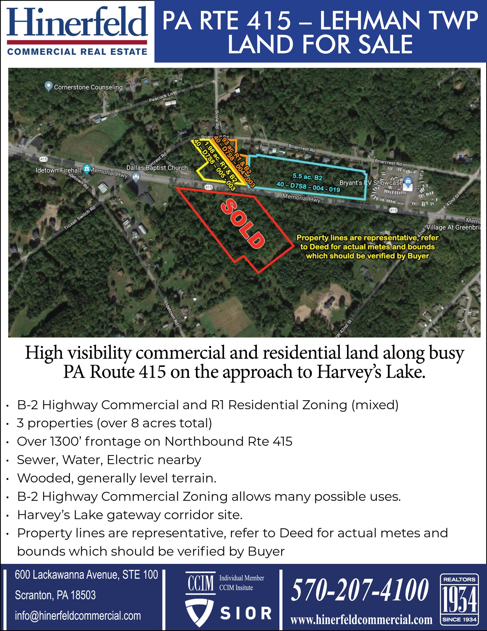 Pa Route 415, Dallas, PA 18612 RTE 415 MEMORIAL HIGHWAY DEVELOPMENT