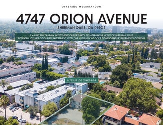 More details for 4747 Orion Ave, Sherman Oaks, CA - Multifamily for Sale