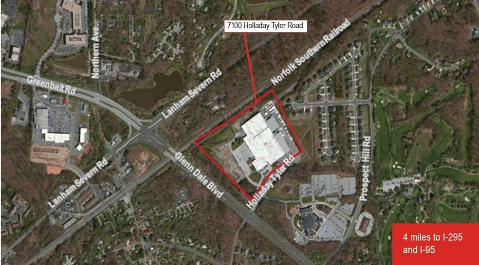 7100 Holladay Tyler Rd, Glenn Dale, MD for lease - Aerial - Image 1 of 3
